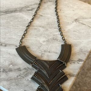 Statement Necklace with Geometric Design